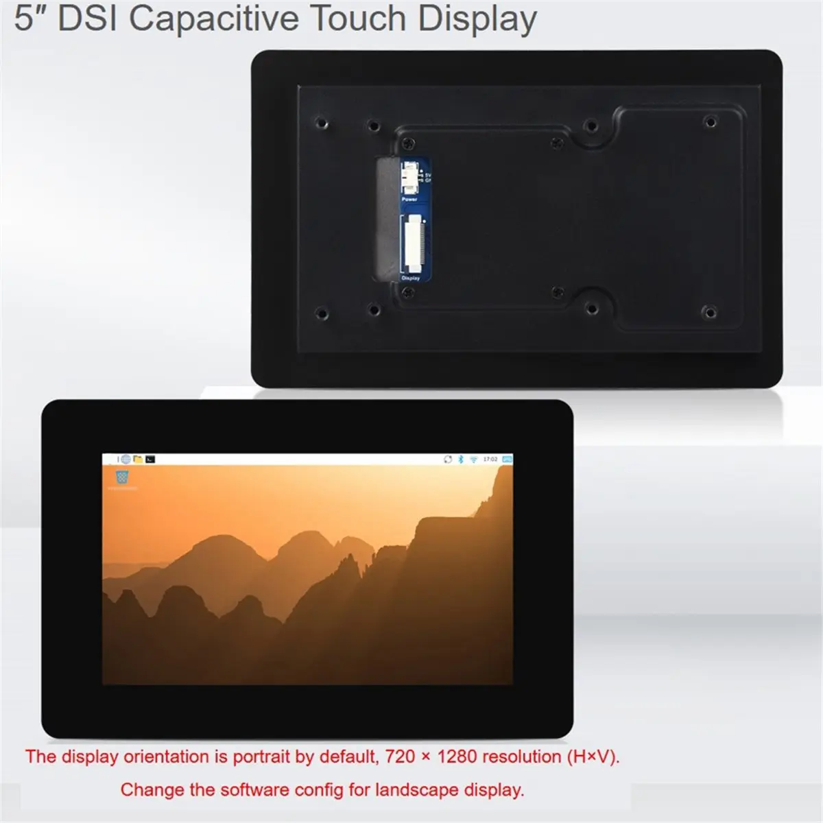 2026 New 5inch Capacitive Touch Display, 720x1280 Pixels, IPS Panel, 5-Point Touch with Protective Case for 5