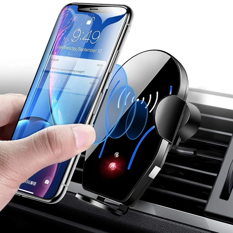 

Car Charger, 15W Fast Charging Auto Clamping Car Charger Phone Mount Phone Holder for 14 13 12 11 Pro Xs s22 Ultra S21 S20 S10+