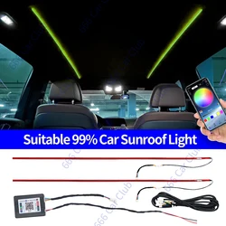 APP Control 256 Colours LED Skylight For Toyota Honda Tesla Audi Benz BMW Car Roof Ambient Light Atmosphere Lamp Sunroof Light