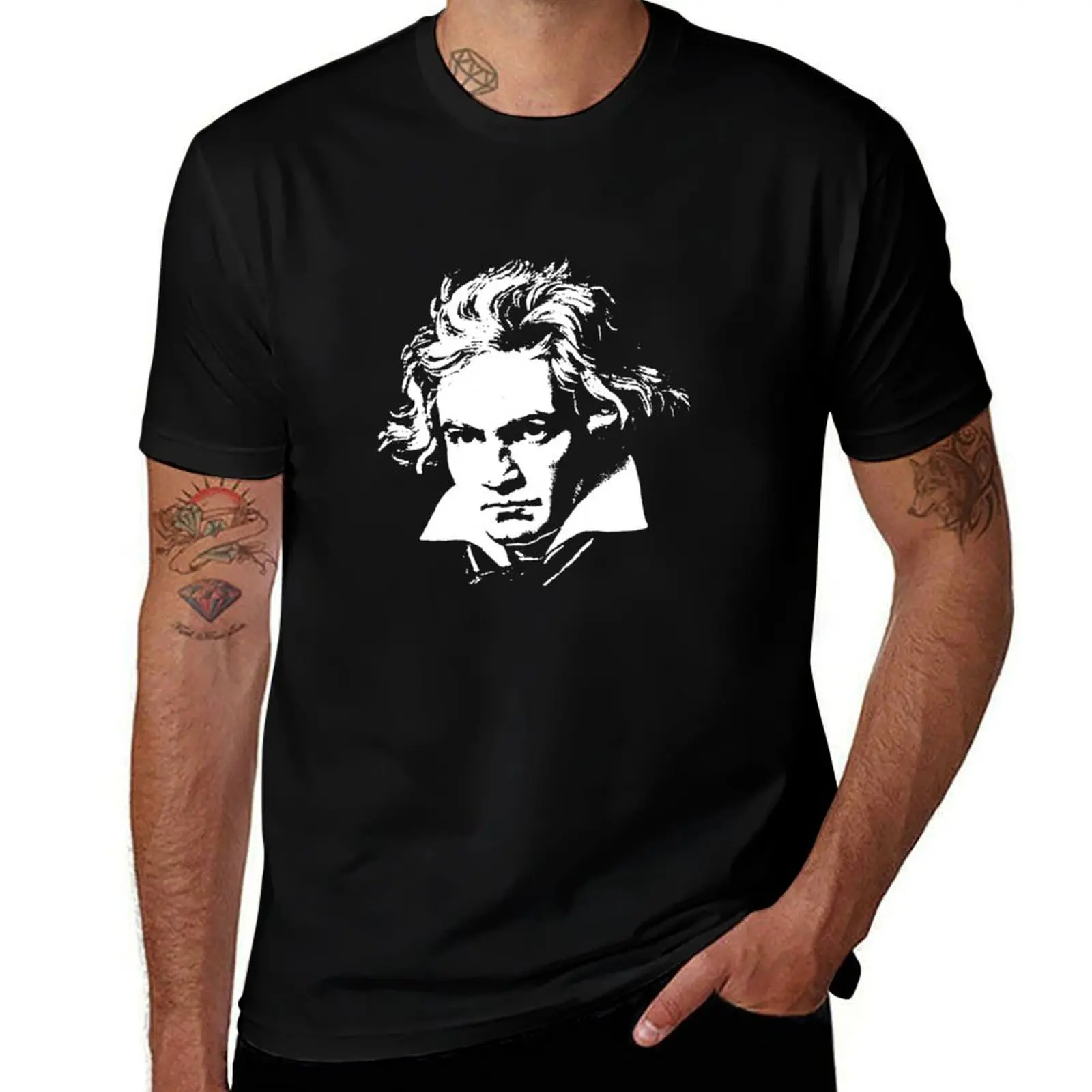 beethoven T-Shirt Casual Pattern Print Tee Shirt T-Shirt
