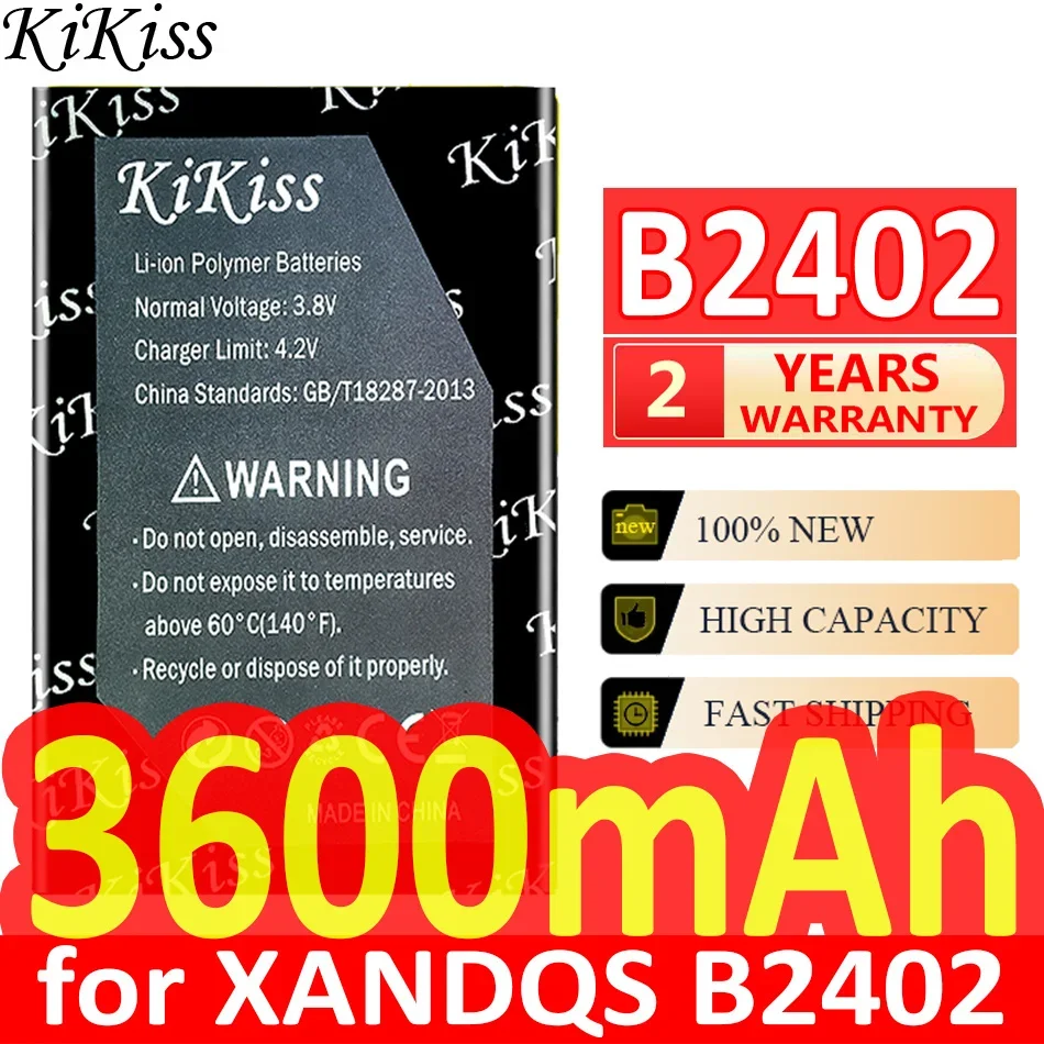 

Мощная батарея 3600mAh KiKiss для XANDQS B2402 мобильный телефон