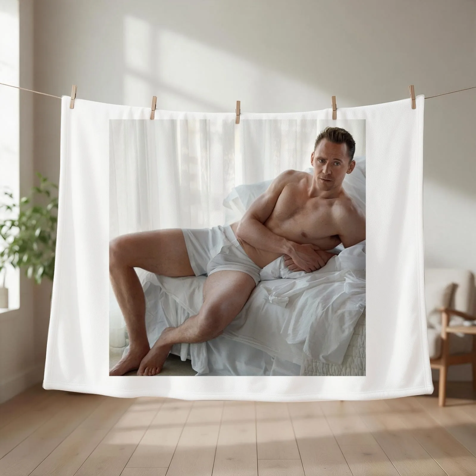 Tom Hiddleston Throw Blanket couch cozy soft plush fuzzy picnic outdoor blanket