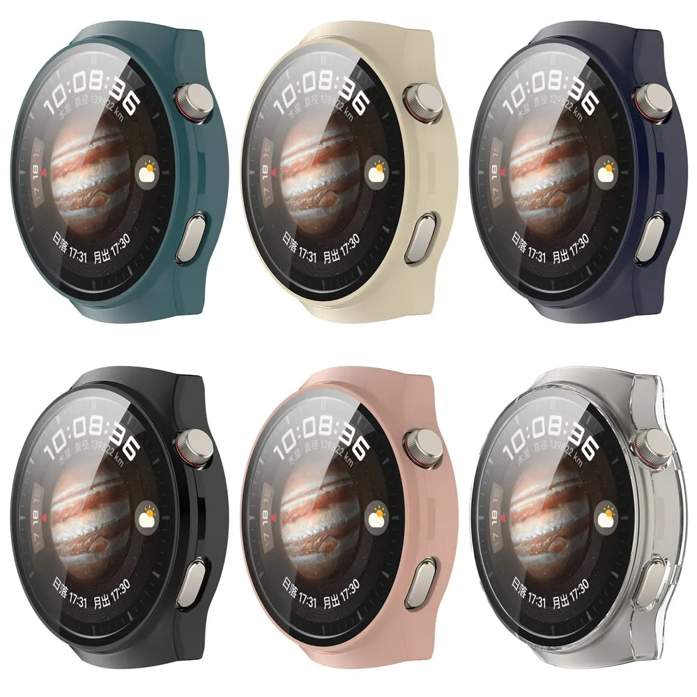 Funda de PC + cristal para Huawei Watch 4 Pro Space Edition, Protector de pantalla para reloj inteligente, carcasa de parachoques, fundas para Huawei Watch 4Pro
