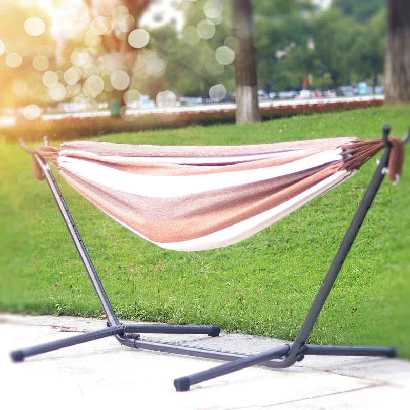 Hamaca portátil plegable para acampar al aire libre con soporte