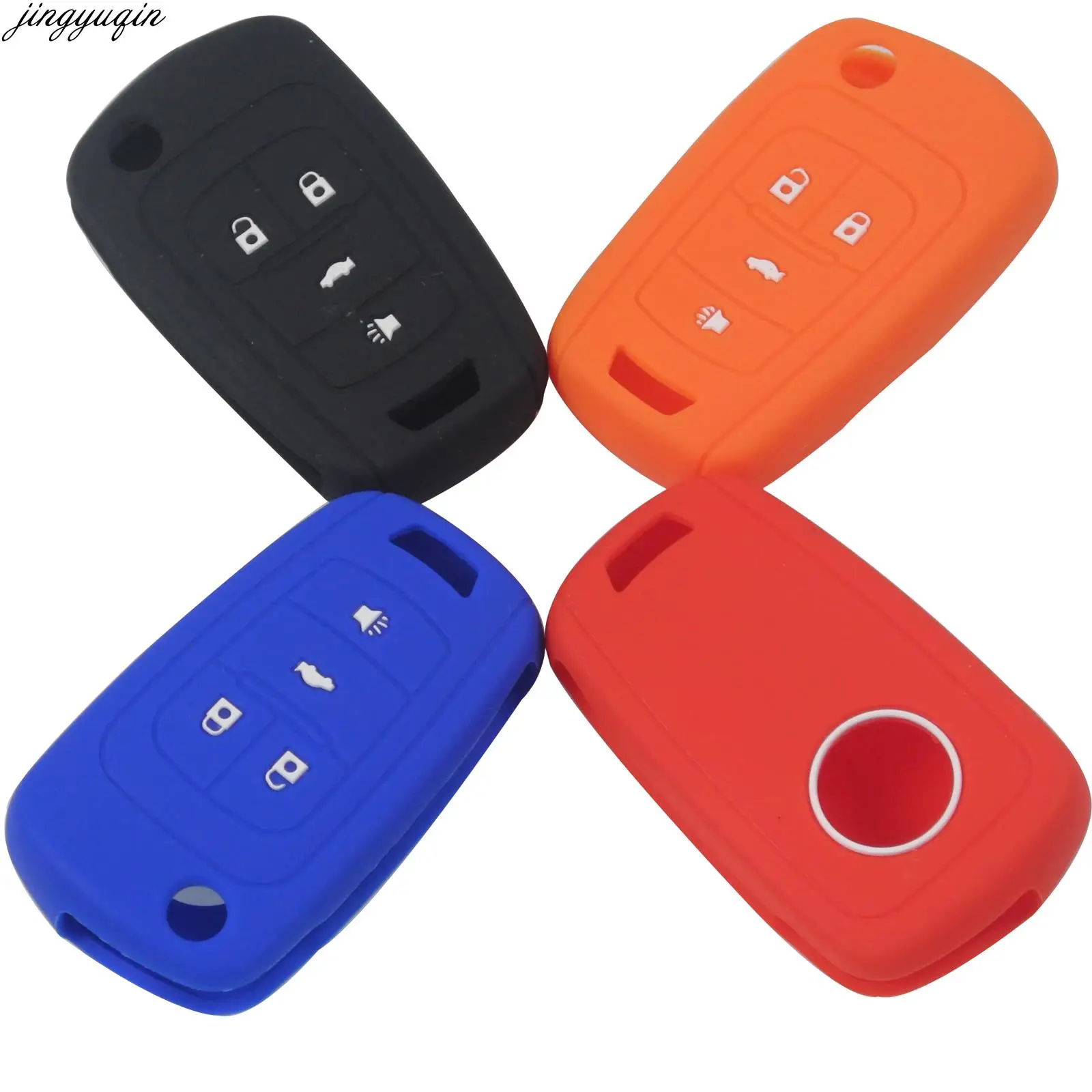 3 botones de goma silicona remoto funda llave coche para Chevrolet Cruze Holder