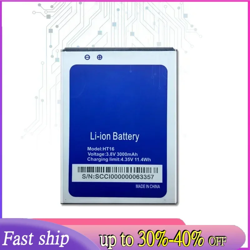 High Quality 3000mAh Battery For Homtom HT16 Pro Mobile Phone Replacement Tracking Number