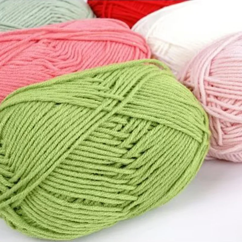 

10pcs/lot Milk Cotton Wool Yarn Can Mixed Color 4-strands Knitting Yarn Set DIy Crafts Scarf Handmade Crocheting Material