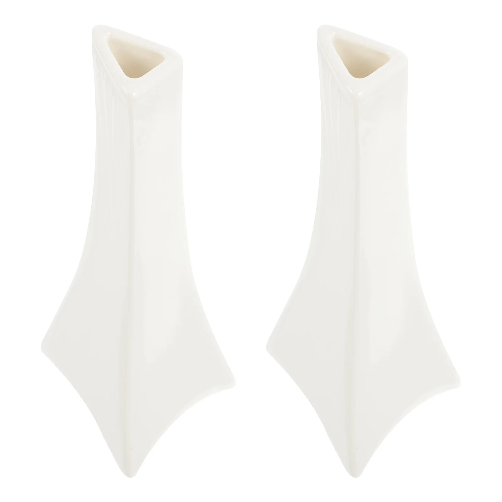 

2Pcs Ceramic Flower Vases Retro Style Stable Desktop Adornments Flower Arrangement Bottle Dining Table Ornament