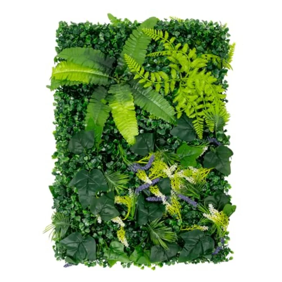 

6 шт. зеленых искусственных панелей из травы для декора стен, панели-изгороди с цветами, фон для улицы и помещений, декор для патио, сада, двора 23.62L1