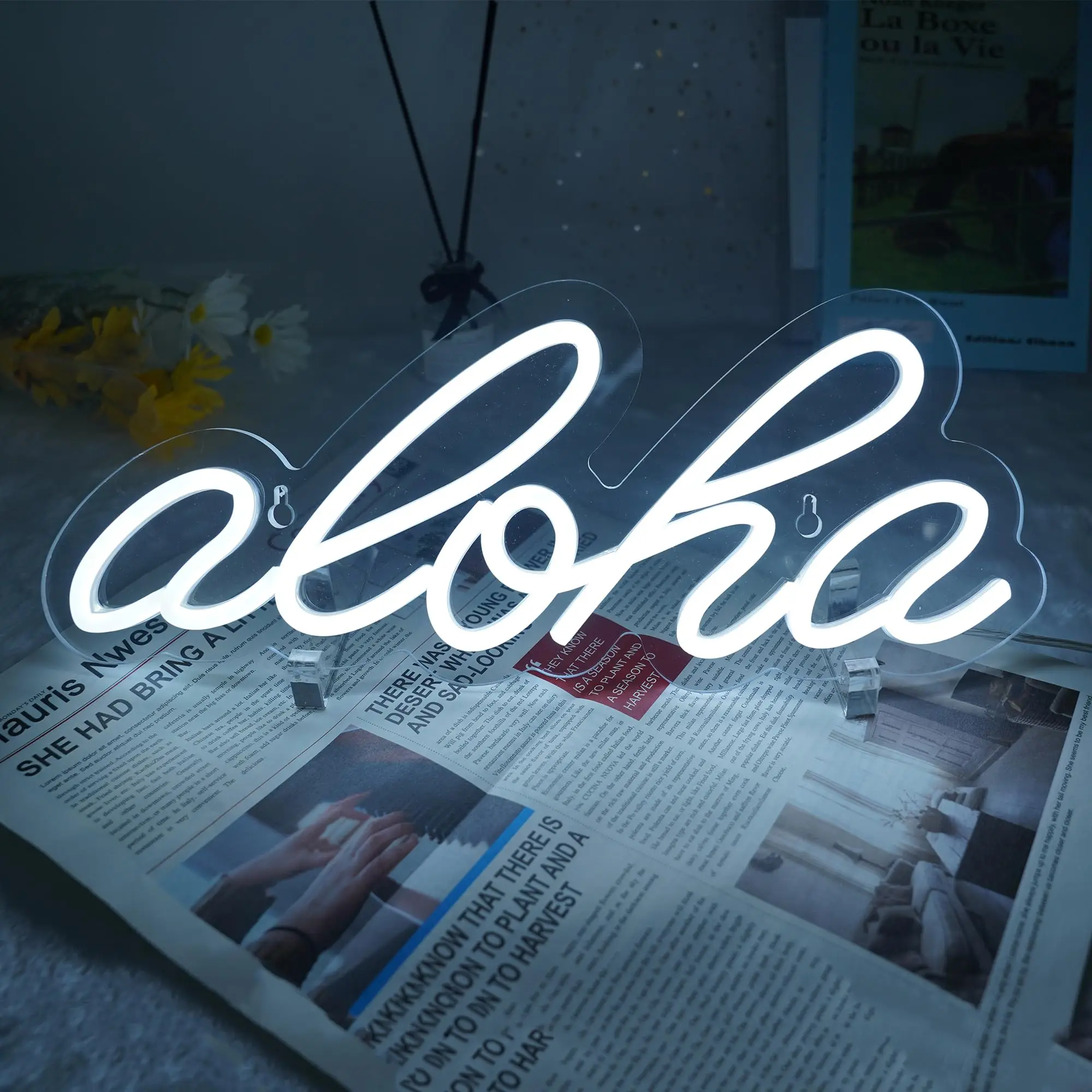 Aloha Neon Signs for Wall Decor LED Lamps LED Neon Art Decorative Lights for Bedroom Kid Room Bar Party Game Room Decoration