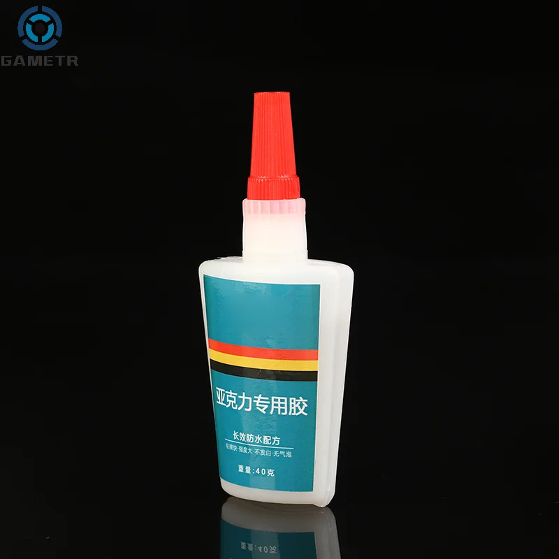 40g Strong Instant Acrylic Glue Special PMMA Adhesive ABS Transparent Plexiglass PVC Plastic Glue Waterproof Fast Curing Glue