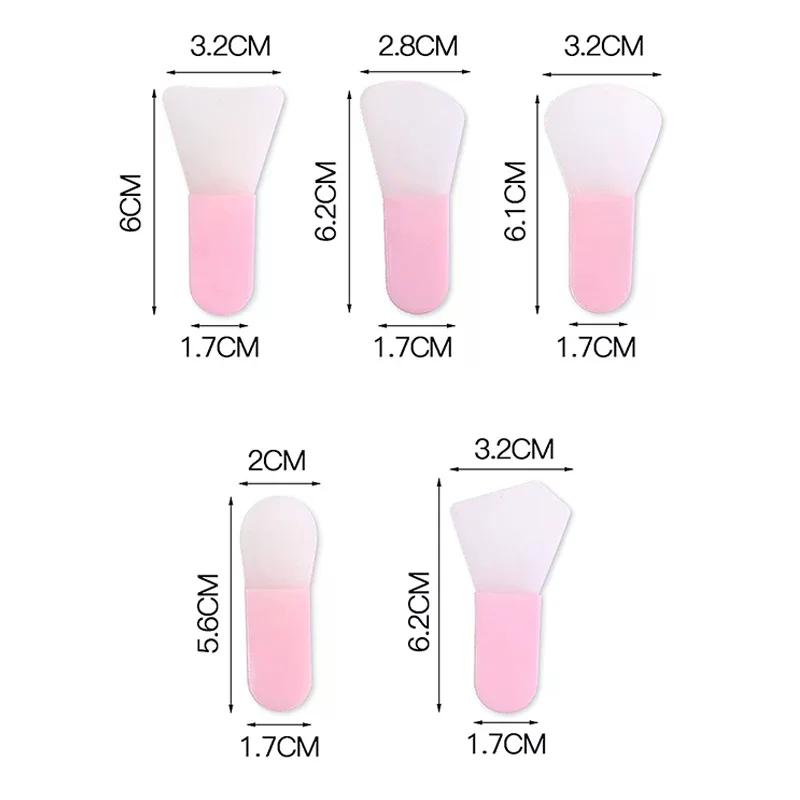 5Pcs Silikon Gesichtsmaske Pinsel Gesicht & Augen Creme Schlamm Maske Applikator Schaber Gesicht Reinigen Pinsel Reise Tragbare Hautpflege werkzeuge