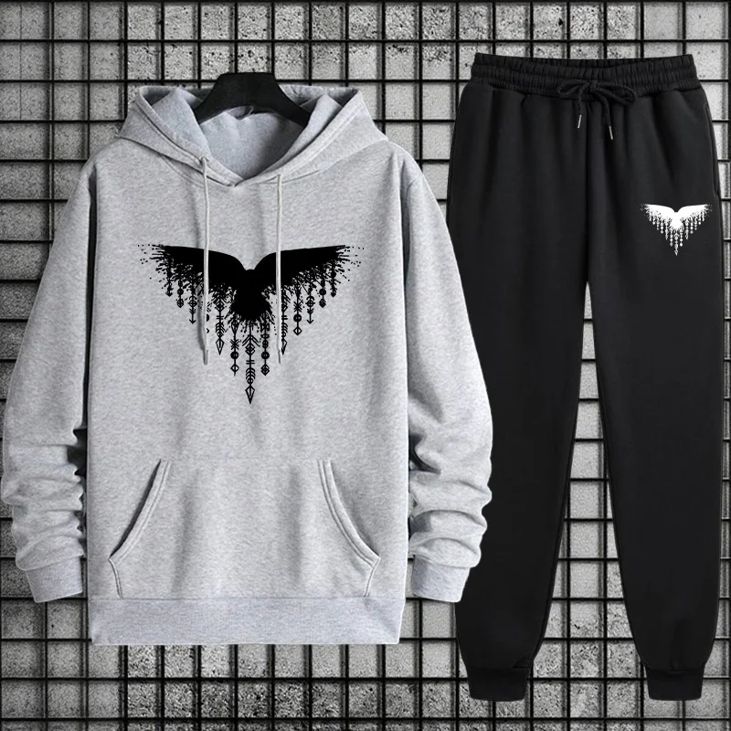2025 Hot Sale Men's Tracksuit Sweatshirt and Jogger Pants Urban Casual Fashion Sportswear Fall/winter Outfit