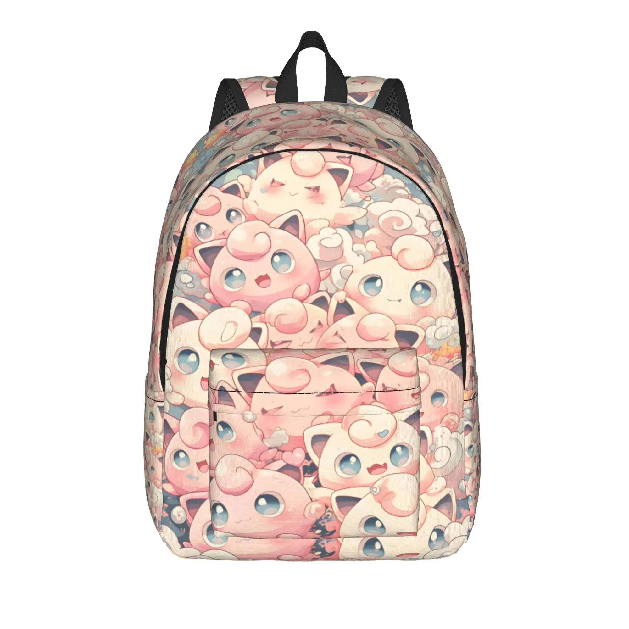 Fashion pokemon summer jigglypuff theme Backpack  Mochilas High Street Journey Sturdy Shoulder Rucksack