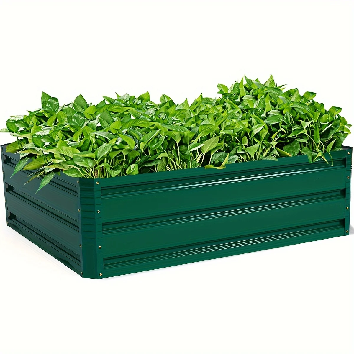 

1pc Metal Raised Garden Bed, Modern Patio Vegetable Flower Plant Planter, Dark Green Outdoor Gardening Farming Box