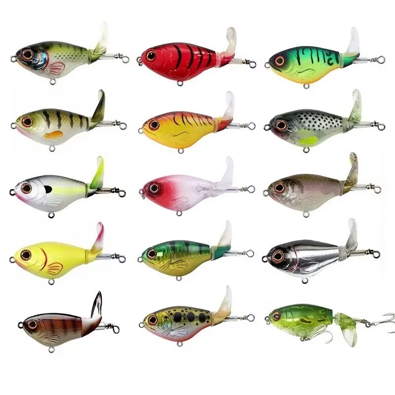 75mm 17g top water fishing lures popper ascesorios pesca isca artificial swimbait crankbat spinnerbat wobbler Drag drop lure Hot