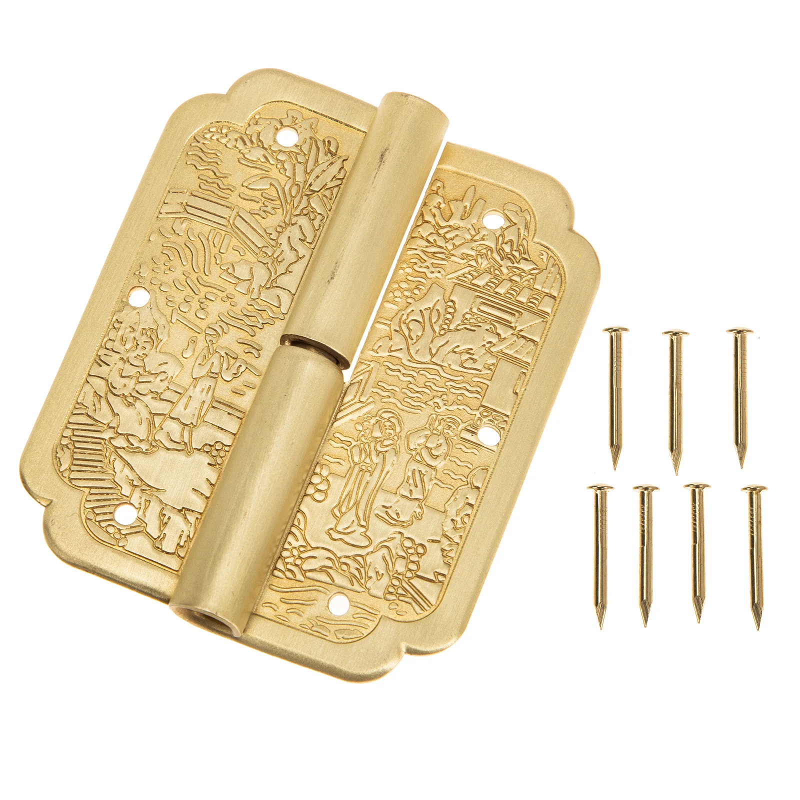 

Brass Hinges Vintage Cabinet for Doors Interior Cupboard Self Closing Small Gold