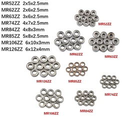 10PCS Mini Bearings for Skateboard MR52ZZ MR62ZZ MR63ZZ MR74ZZ MR84ZZ MR85ZZ MR106ZZ MR126ZZ 2x5x2.5/2x6x2.5/3x6x2.5/4x7x2.5mm