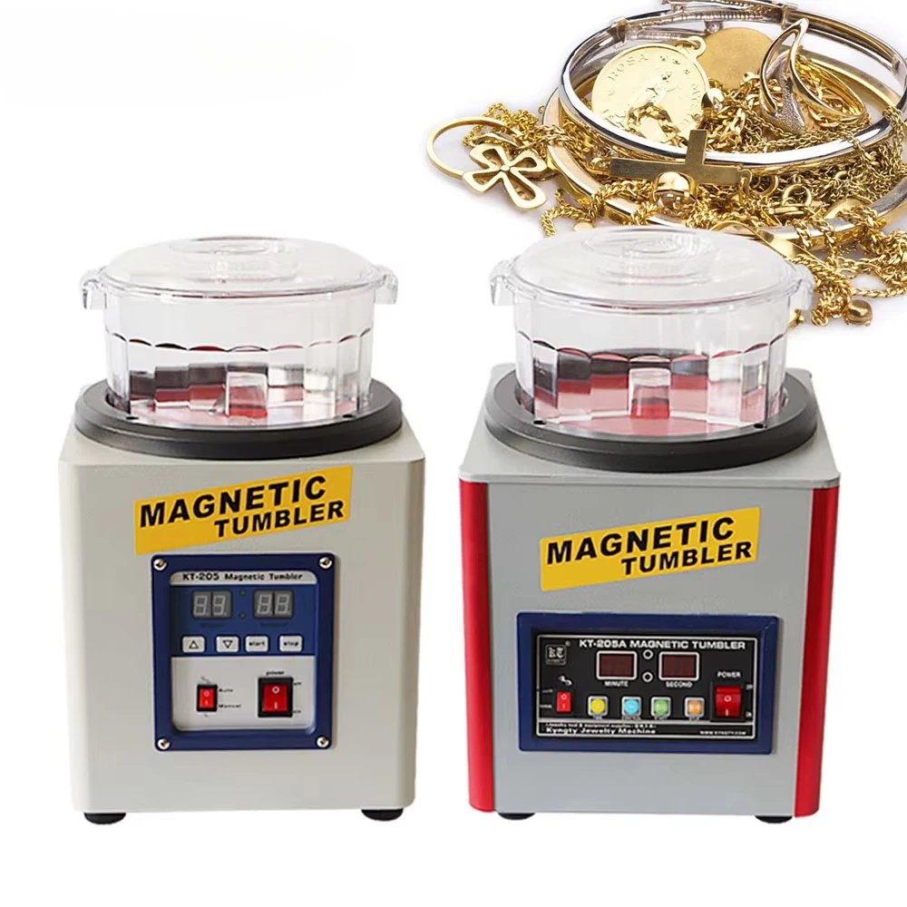 KT 205 Elektro magnetischer Becher Schmuck polierer 800g 2800 U/min Kapazität Schmuck polier maschine für Gold Silber