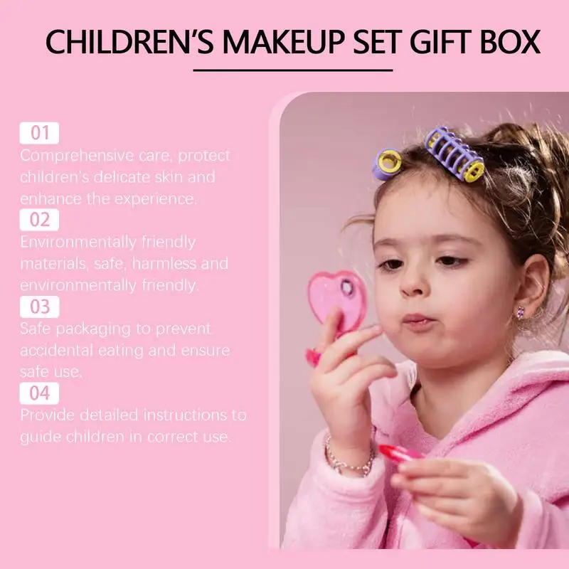 Set di trucco per bambini per ragazze Set di bellezza cosmetica per bambini Bambini delicati Principessa Giochi di finzione Giocattoli per bambini Bambini