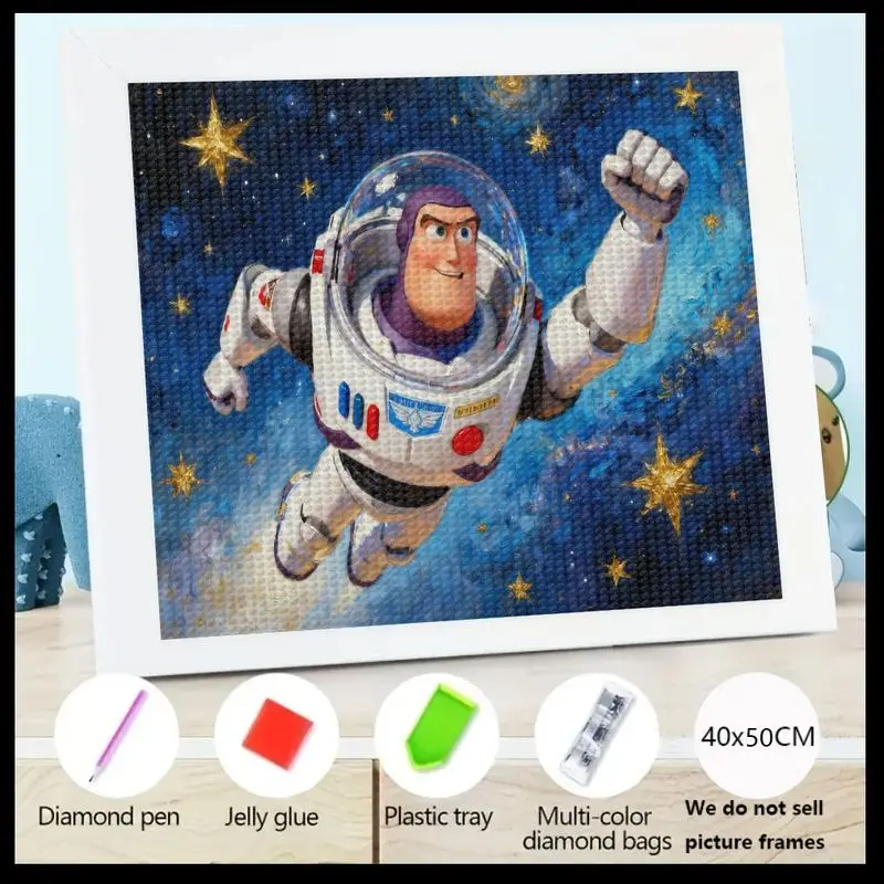 

5D DIY Diamond Painting Kit, Buzz Lightyear Toy Story Astronaut Space Adventure Diamond Art, Full Drill Rhinestone Crystal Gem C