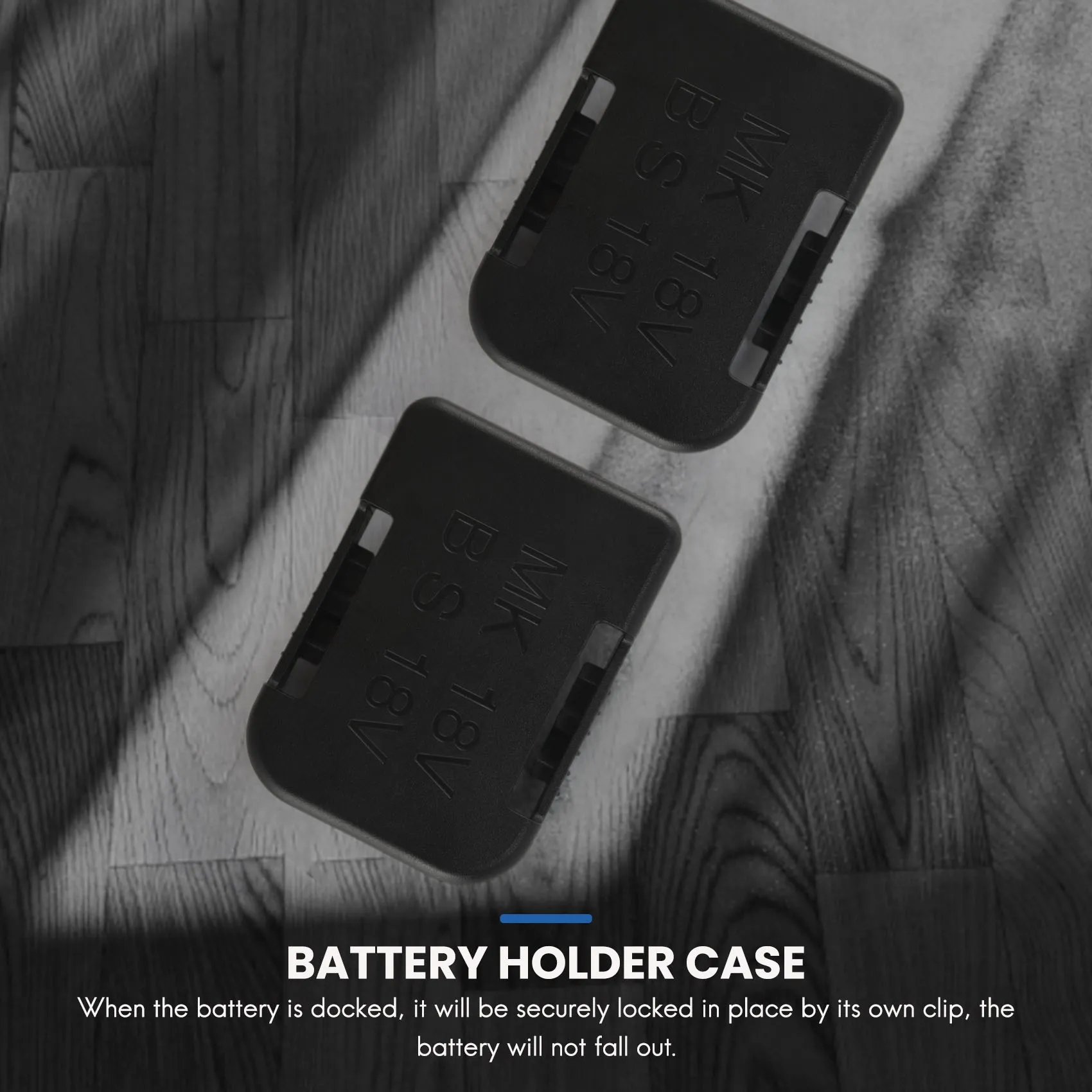 Compatible 5Pcs Battery Storage Rack Battery Holder Case for Makita 18V Fixing Devices(Black)