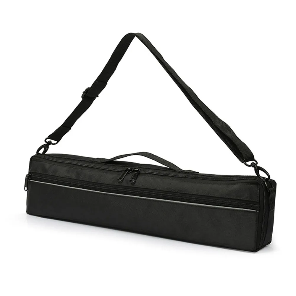 Flute Bag 16/17 Holes Wear Resistant Flute Carry Gig Bags Soft Lining Adjustable Strap With Reflective Line Flutes Protect Part