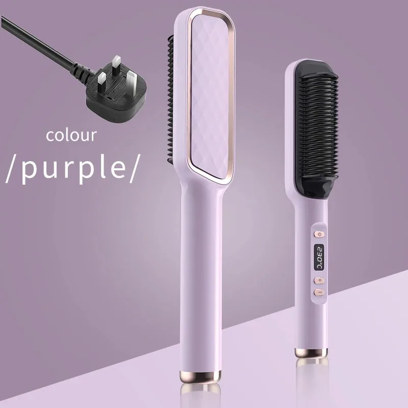 DUTRIEUX Elektrische Heißer Kamm Multifunktionale Gerade Haarglätter Kamm Negative Ionen Anti-Verbrühungen Styling Werkzeug Richt Pinsel 7