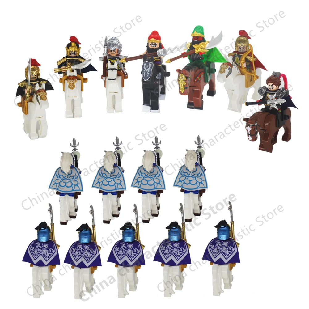 Medieval Military Figures Building Blocks Soldier Parts Three Kingdoms Knight Weapons  Sword Accessories Toys for Children Gifts