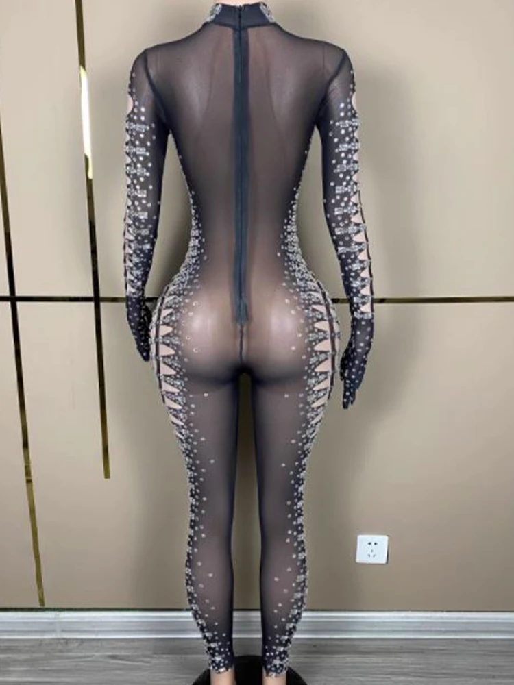 High Quality Hot Diamond Sexy Buttocks Jumpsuit 2024 New Fashionable Women'S Customized Clothing