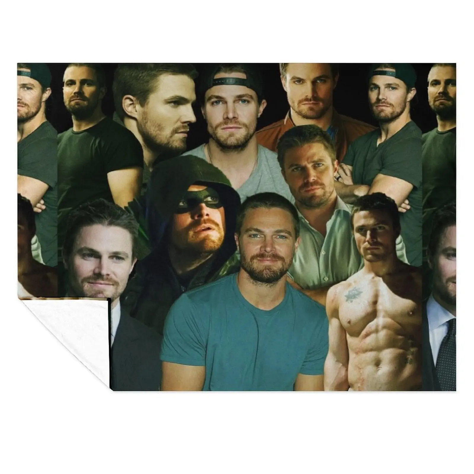 

Stephen Amell Arrow collage tribute design 2022 Throw Blanket Bed covers Picnic Blankets For Baby Designers Blankets