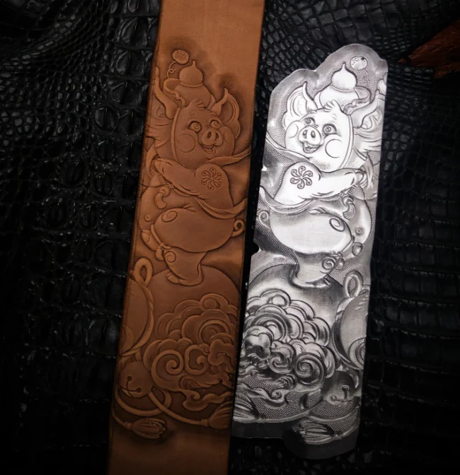 

designer curling belt Leather craft template aluminum alloy embossing mold，animal embossing mould for leather