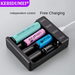 18650 Battery Charger With LED Indicator Cable 3.7V Smart Quick Rechargeable Lithium Battery Charger for 18650 26650 14500