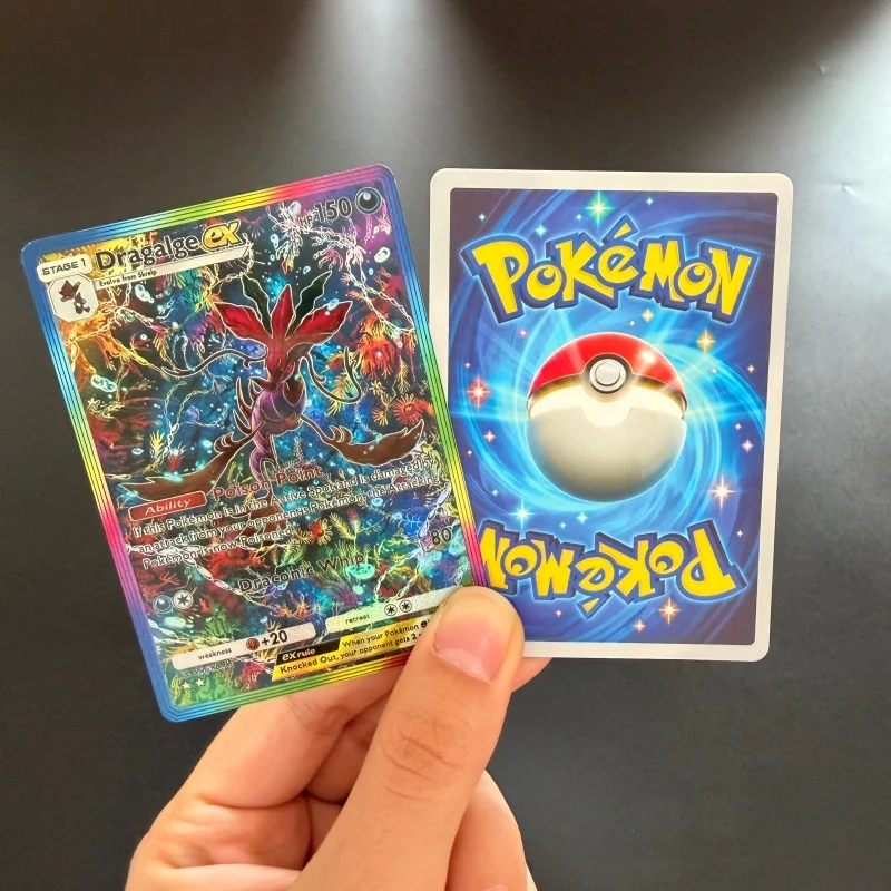 12 Style Diy PKM Tcg Pocket English Card Jolteon Mega EX Indeedee Hitmonchan Rapidash Mega-Rising Collection Flash Card view 4