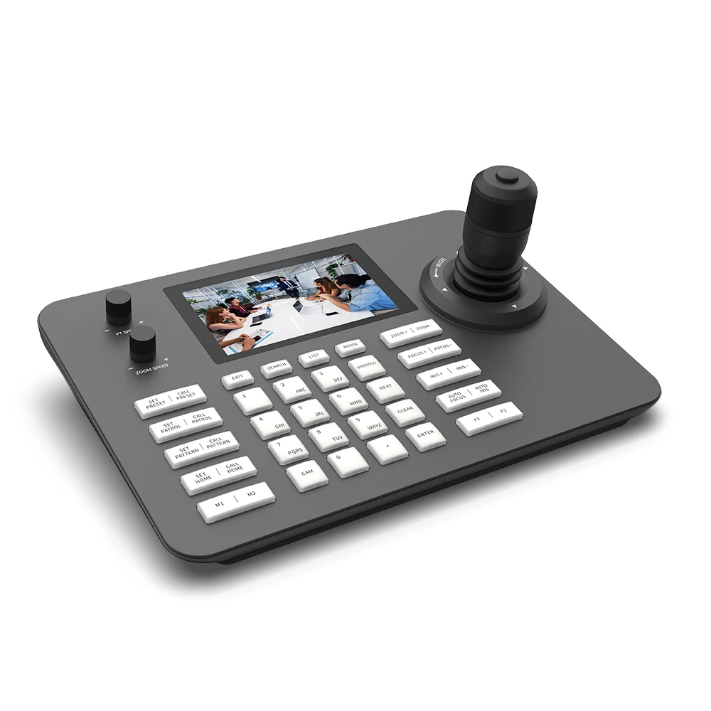 YCS-41DP PoE Powered Real-time Display Video Decoding Network Ptz Joystick Controller for Security CCTV IP PTZ Camera Control