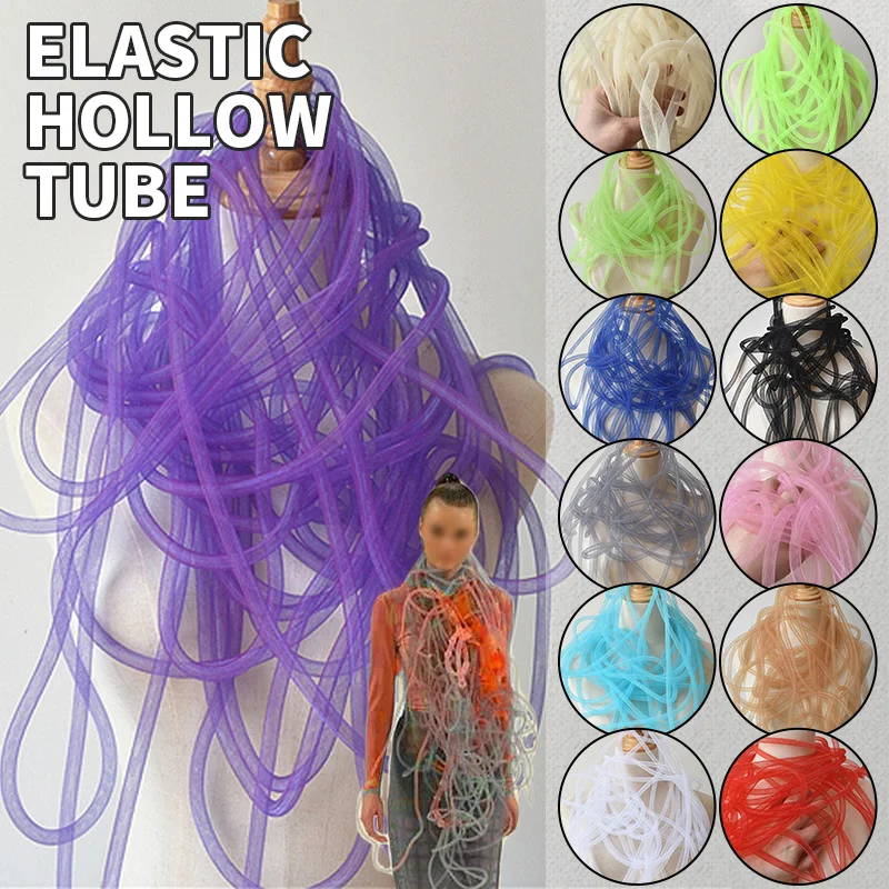 

3M Creative Colorful Elastic Twisted Flexible Crinoline Tube 3D Mesh Trimming DIY Handmade Accessories Wedding Decor Fabric