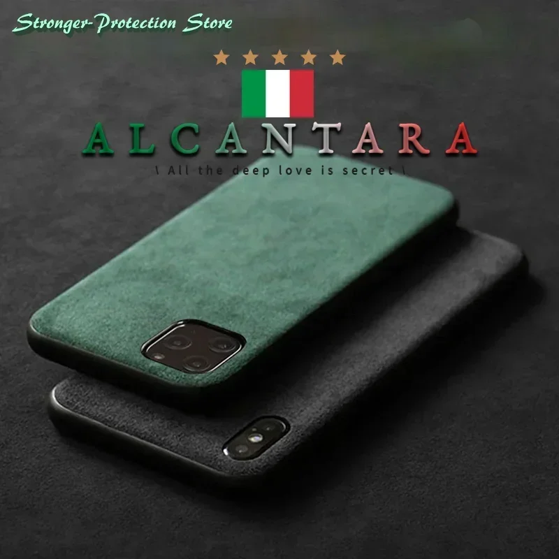 

Italian Alcantara Leather Case for iPhone 16 Pro Max 15 14 13 12 11 Xs Max Xr Luxury Business Phone Case iPhone 15 Pro Max case