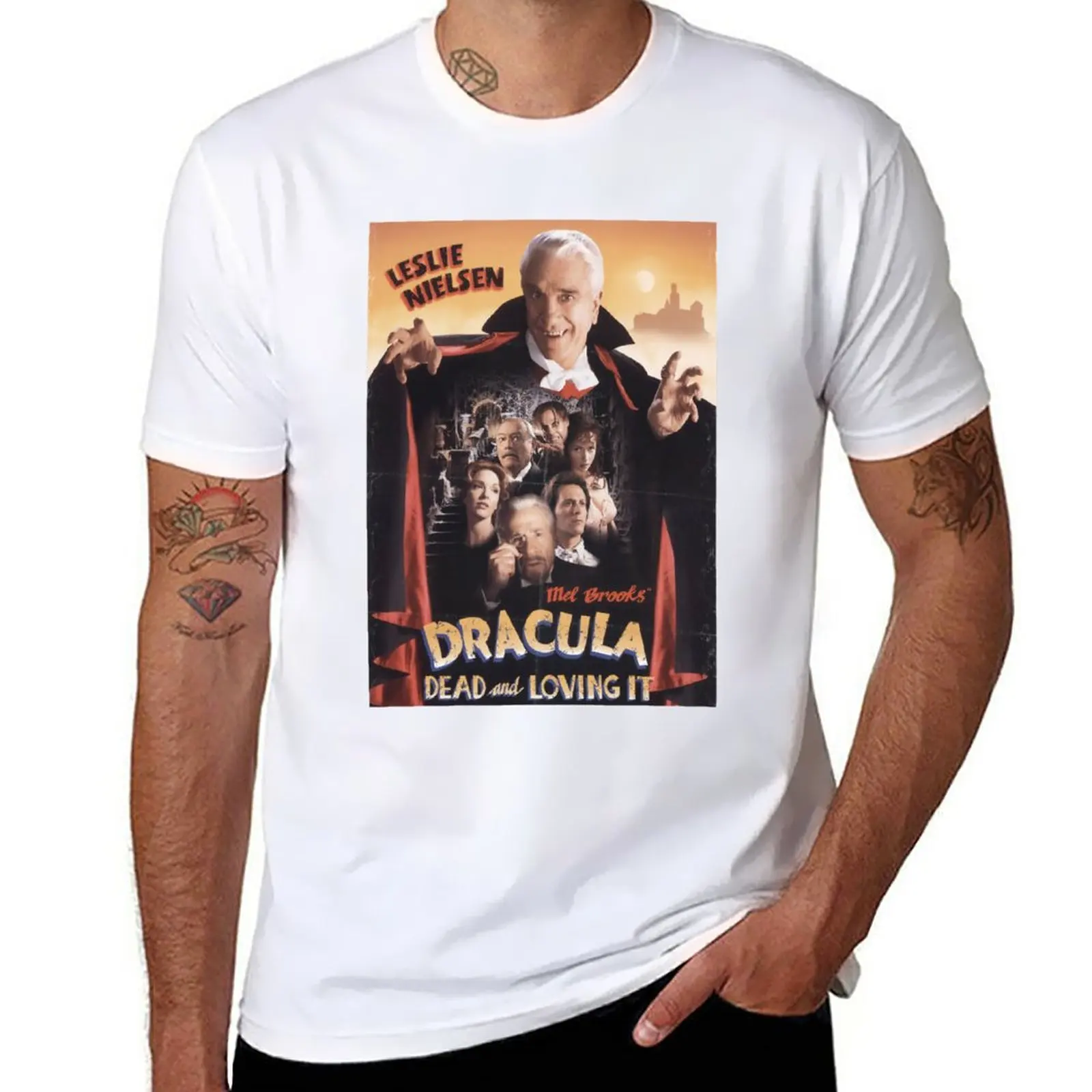 

New Dracula: Dead and Loving It Horror MovieGift For Friend T-Shirt custom t shirt T-shirt short clothes for men