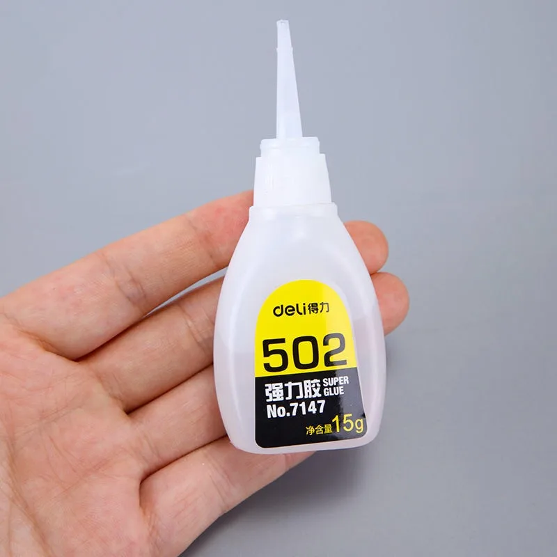 

15g Deli Super Liquid Glue 502 Multipurpose Adhesive DIY Rhinestone Jewelry Bond Phone Glass Metal Rubber Wood Tool Superglue