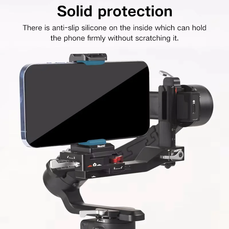 XILETU Metal Phone Holder Clamp For Tripod Cold Shoe Arca Suitable For DJI RS2 RSC2 RS3 RS3 mini RS3 PRO RS4 RS4PRO Stabilizer