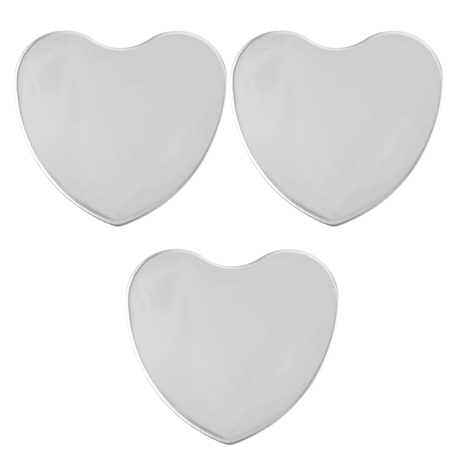 

3pcs Mini Heart Shaped Stainless Steel Makeup Mirror Nail Mixing Palette Empty Eyeshadow Pan Watercolor Tray Portable Travel