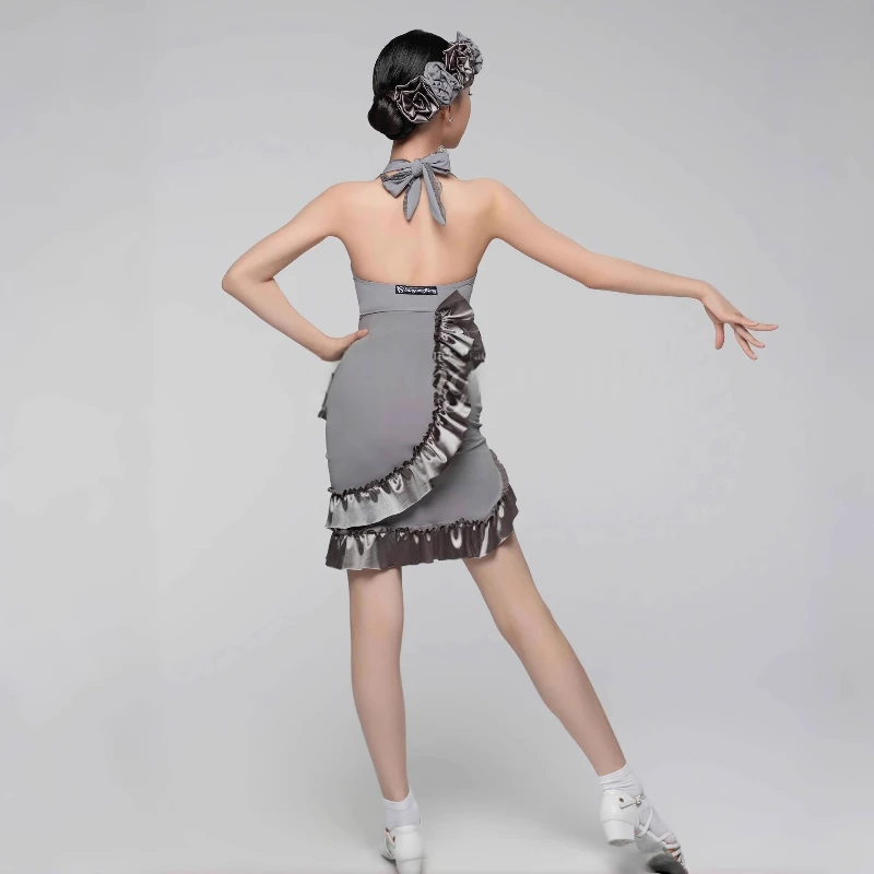 Sukienka do tańca latynoamerykańskiego dla dzieci, dziewczęca, profesjonalna, konkursowa, standardowa, do ćwiczeń, spódnica do tańca.