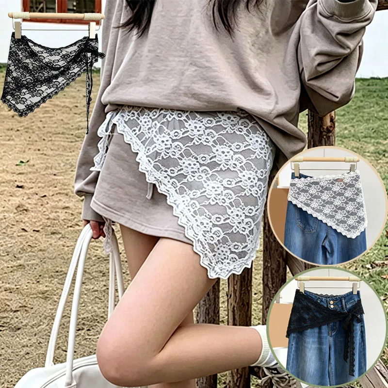 Romantic Floral Lace Belt Multi Purpose Decor Tie Band Spring Summer Lady Cute Outfit Strap Fashion Women Clothing Decor 5/10PCS
