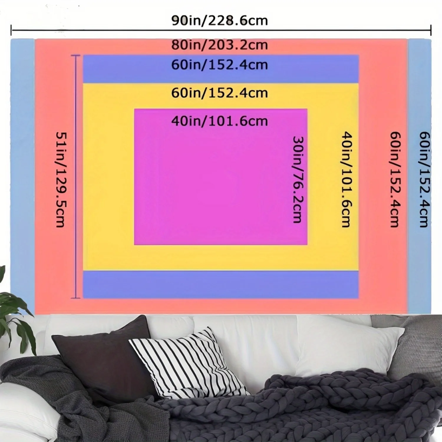 قطعة واحدة - نسيج سفينة القراصنة الساحرة، معلق على الحائط من الكتان متعدد المواضيع لديكور غرفة النوم والحفلات، تصميم هندسي فريد من نوعه #5