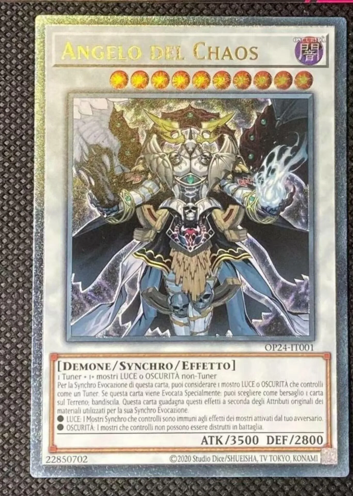 

Yugioh KONAMI Duel Monsters OP24-EN001 Chaos Angel Ultimate Rare English Collection Mint Card