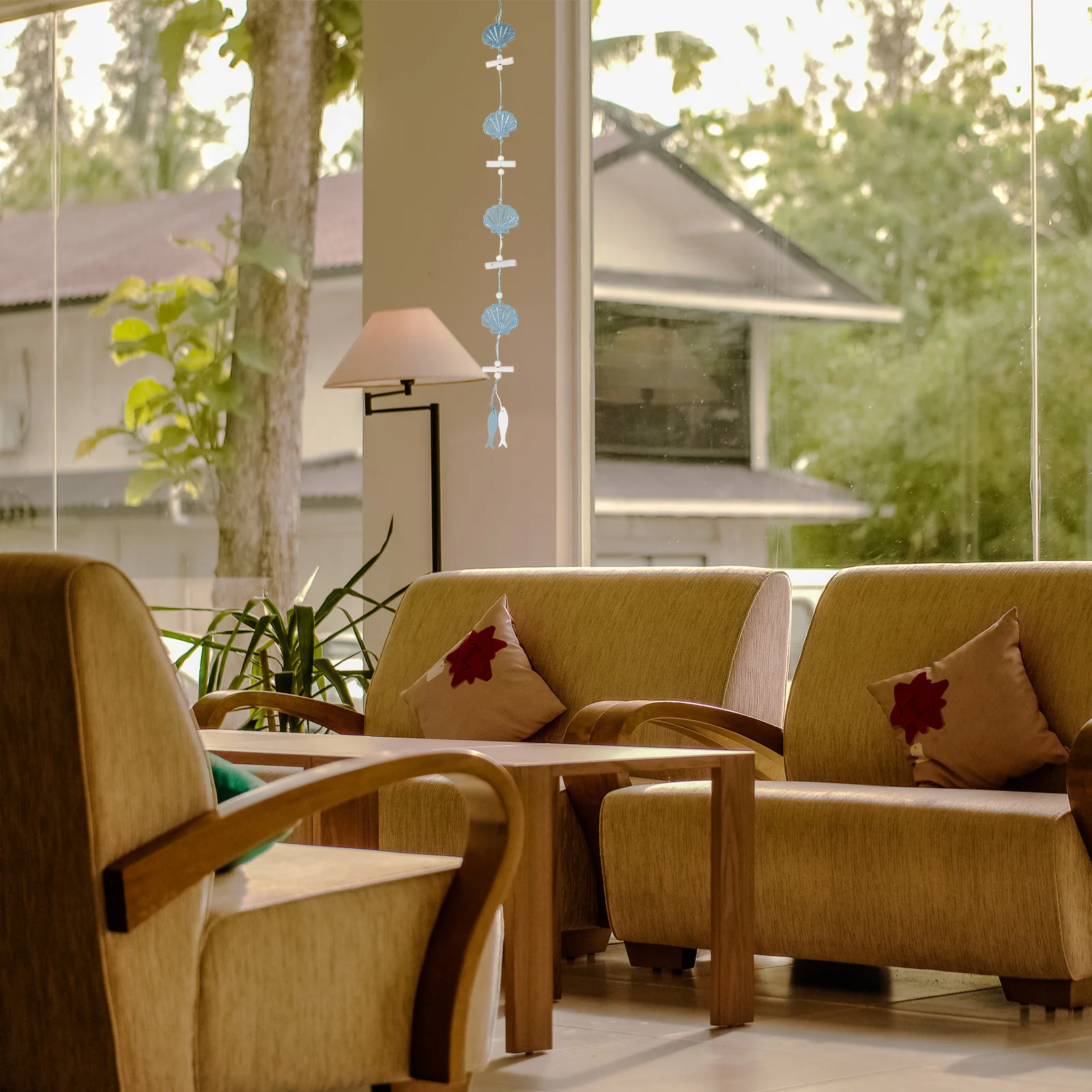 

Wall Hanging Decor Natural Wood Nautical Pendant For Living Room Bedroom Beach Theme Party Ocean Home Art