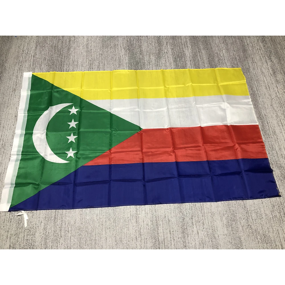 Comoros Flag 90X150cm 3x5fts High quality Hanging polyester banner Comoros national flag for home decor banners