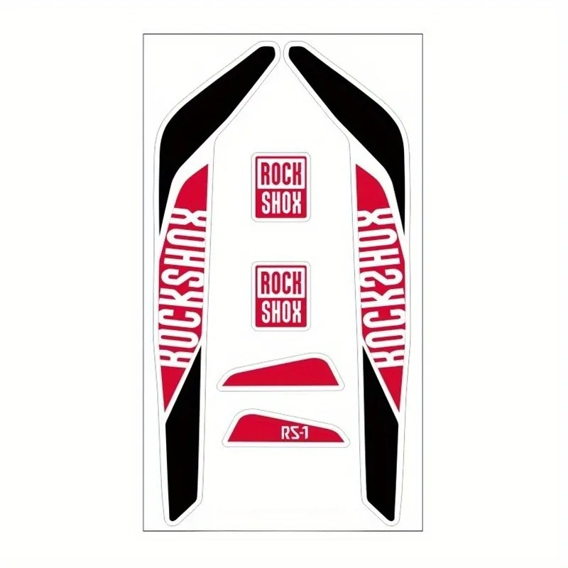 2D 평면 스티커 6개 세트, 자전거 포크 프레임 위장 스티커, 내구성 있는 PVC 소재, 다채로운 파이프 장식 스티커