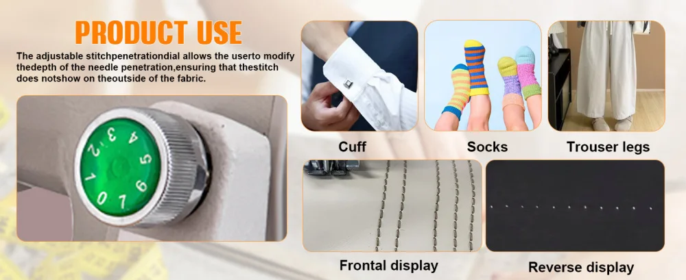 Portable Blindstitch Hem Chain Stitch Sewing Machine 1200 Stitches Per Min For Apparel Tailoring And Alterations