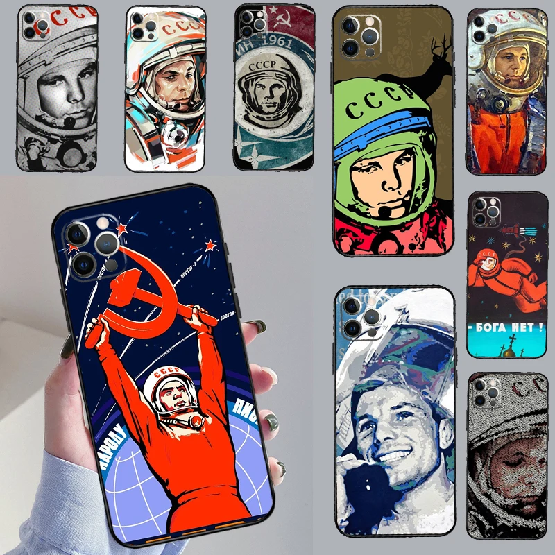 Yuri Gagarin Y Laika Cover For iPhone 16 12 11 13 14 15 Pro Max Mini Plus XS Max X XR Phone Case